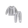 Spring and Autumn Children's Round Neck Long Sleeves Sweatshirt Pullover Tops Labeling Baby Sportswear Boys' Casual Pants Suit