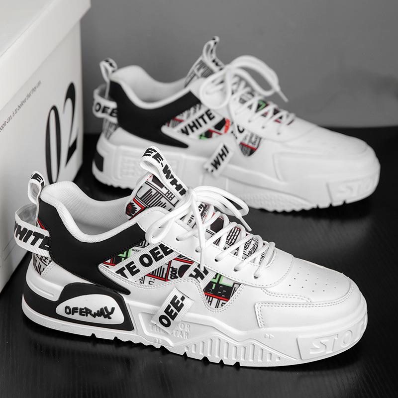 

Clearance men s shoes spring new youth breathable niche trend versatile casual board shoes inner height-increasing sports tide shoes 44