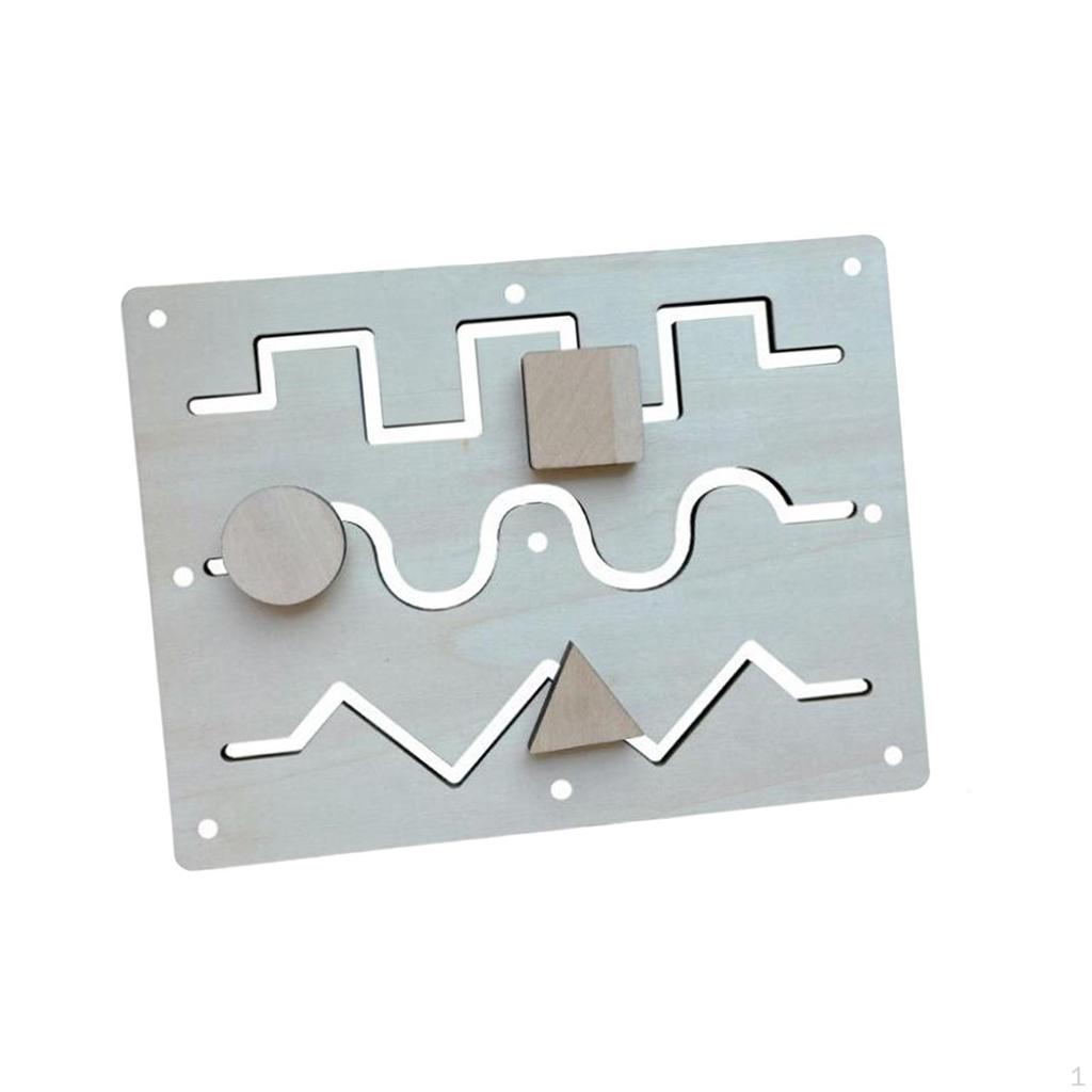 Activity Board for Preschool Learning, Wooden Skill Development Toys Kids Aged 2-3