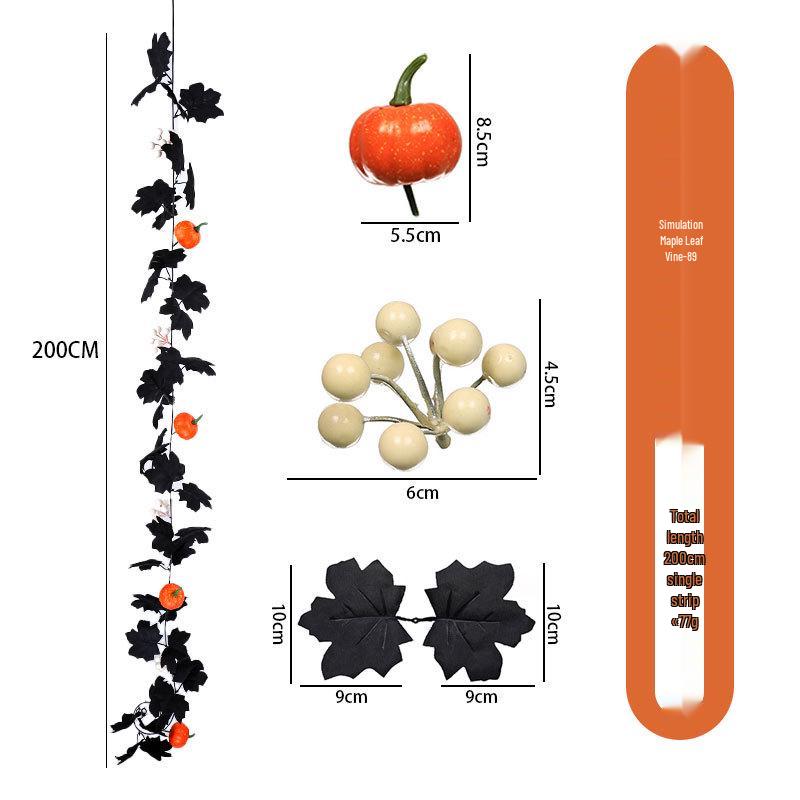 Autumn Maple Leaf Vine for Thanksgiving, Halloween & Christmas Decor