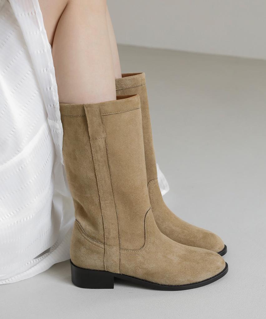 Sappun Levas Round Mid-Calf Boots (3.5Cm)