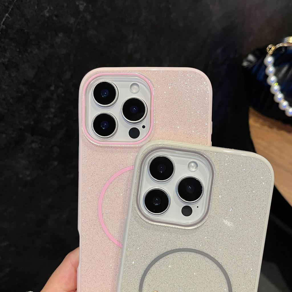 Customized high-value IMD glitter light luxury fashion magnetic suction solid color simple application Apple 11 mobile phone case 11/11