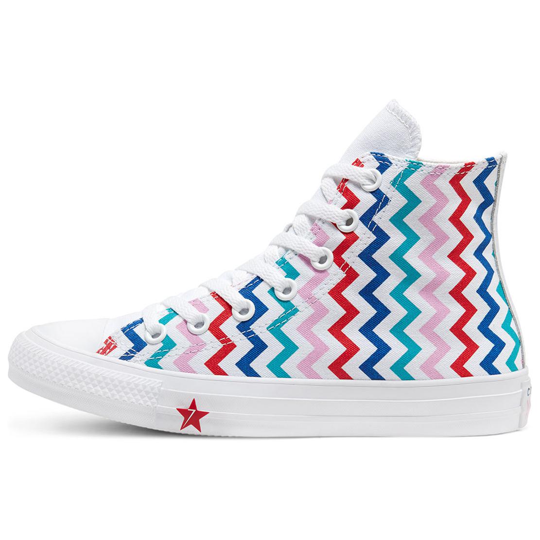

Converse Chuck Taylor All Star High Zigzag Trendy Comfort Multicolor High Top Canvas Shoes Women s Colored Vertical 36.5