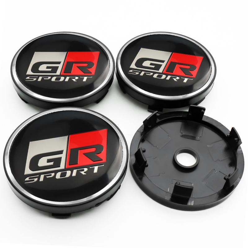 

4Pcs for GR Emblem Stickers Wheel Center Cap Car Rims Hubcaps Cover for Ford fiesta Mercedes w212 Volkswagen golf BMW FIAT Volvo