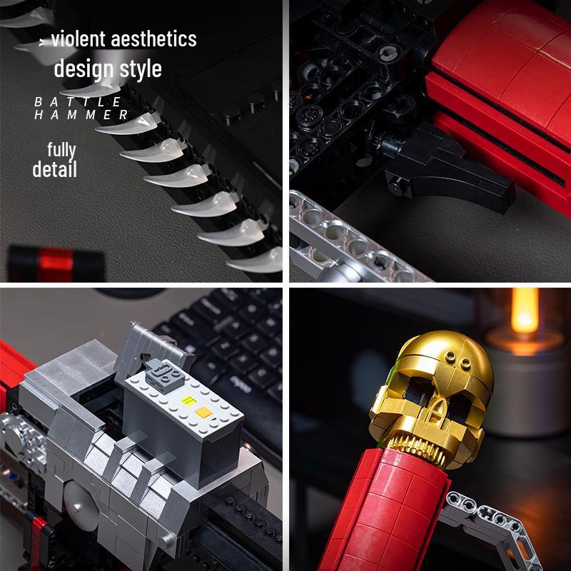 JD028 Serrated Chainsaw Sword Electric Building Blocks Toy with Remote Control