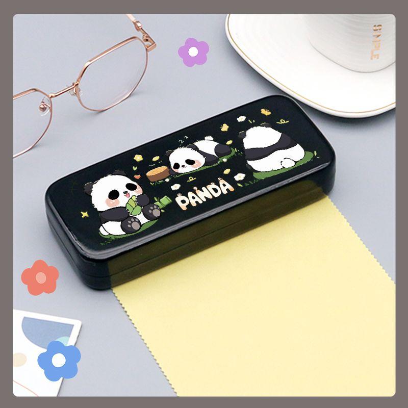 Cute Panda Magnetic Eyeglass Case for Children - High-Quality Design for Children with Myopia