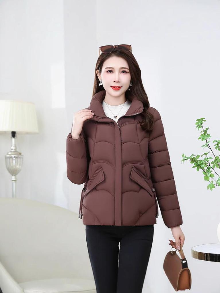 Women's 2024 Korean-Style Petite Down Cotton Jacket - Slim, Thick, Warm, and Stylish Winter Outerwear