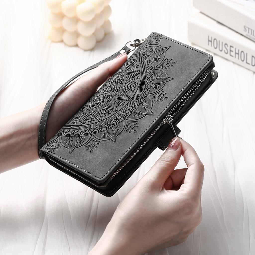 Style 006 For Xiaomi 15 Pro Wallet Case PU Leather Phone Cover Mandala Flower Pattern