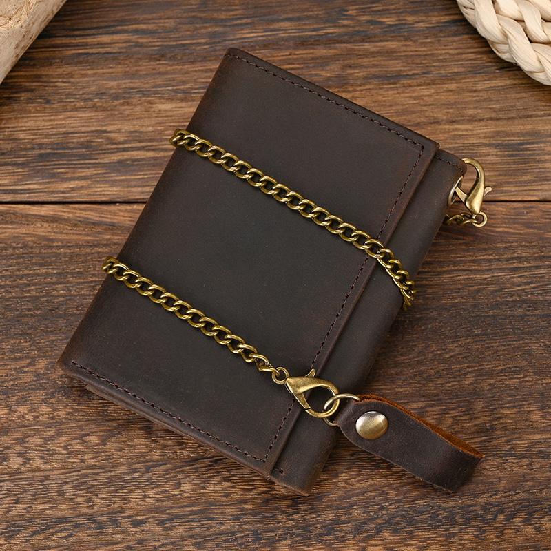Cowhide Short Wallet Luxury Brand Men 2026 Clip Purse Wallet Chain Male Card Holder Genuinie Leather Coin Purse Dropshipping