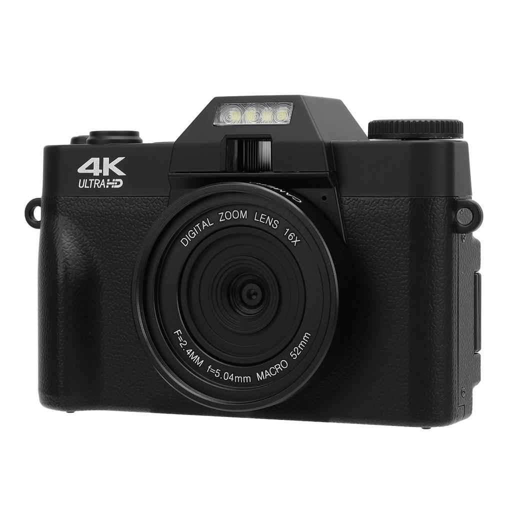 Digital Camera 4K 60FPS 56MP 6X Zoom 3 Inch IPS HD Screen 1700mAh Mirrorless Camera for Travel Webca