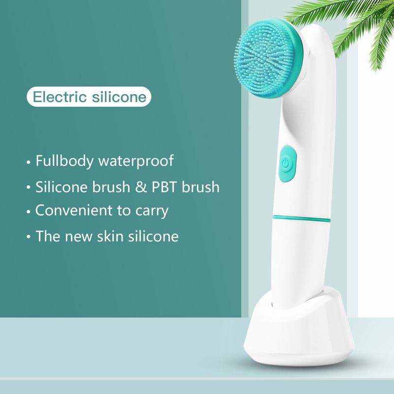 Electric Sonic Face Clean Brush Facial Brush Professional Face Cleanser Silicone Facial Cleansing Brush