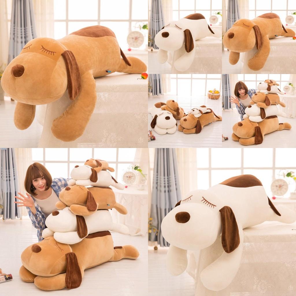 Cute And Plush Soft Sleeping Dog Toy Pillow For Kids With Adorable Cartoon Design