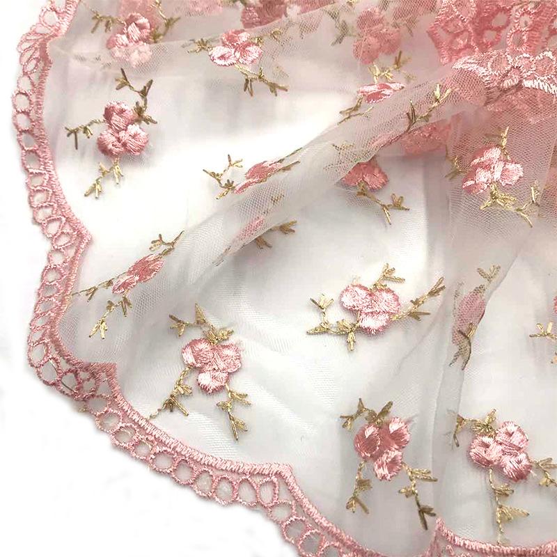 

30Yards 15Cm Wide Colorful Embroidered Lace Diy Materials for Lolita Doll Clothes Undergarments Accessories Lace Tulle Fabric 30yards