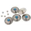 5 Pcs Leather Decorative Buttons Flower Buttons Imitation Turquoise Button for Jewellery Making Clothing Bag Dress