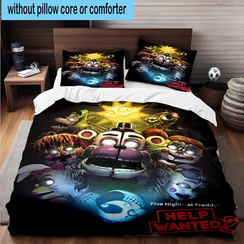 3PCS Five Nights Teddy Bear 3pcs Bedding,Including 3PCS Duvet Cover And 2pcs Pillowcases Perfect for Christmas,Ideal for Bedroom, Dormitory