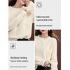 Demana Women's Petite Elegant Cable Knit Round Neck Sweater