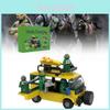 Colorful Cross-border Turtle Pizza Van Building Block Toy Set With Miniature Figures