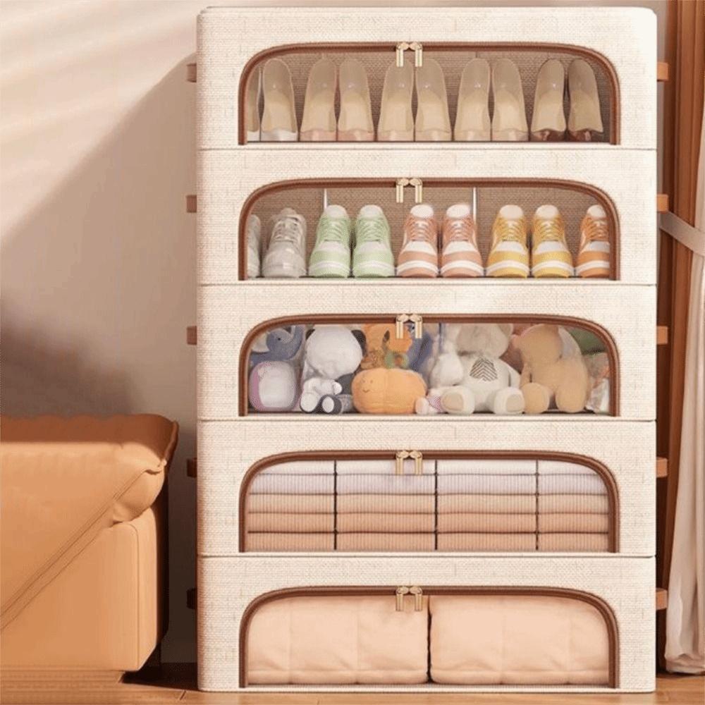 Faltbarer Schuhorganizer unter dem Bett Stabile Griffe Schuhbehälter Langlebiger Schuhhalter Kleiderschrank
