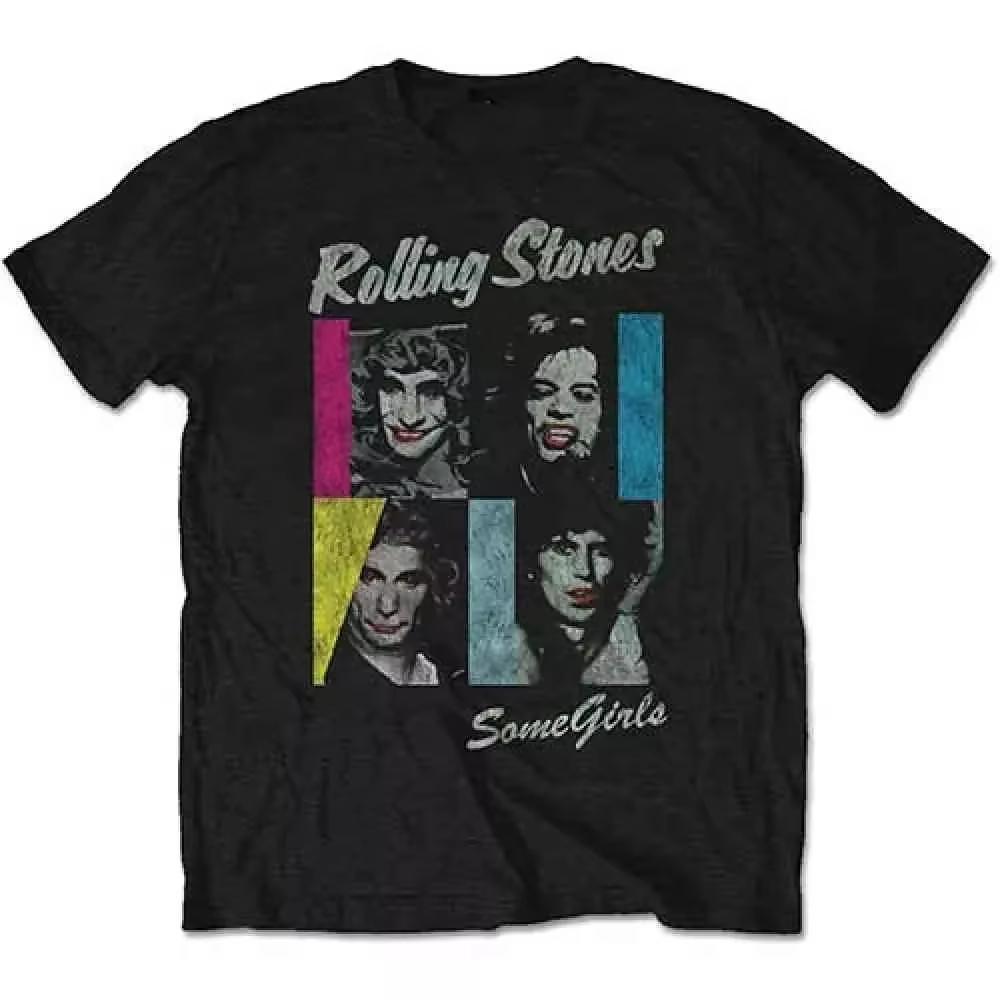 Street Fashion Rock Top Short Sleeve 1962 Rolling Stones The Rolling Stones Tshirt American Retro Punk Women Rock Top T-Shirt