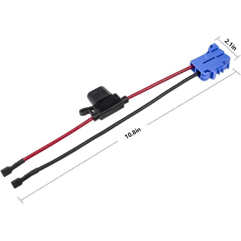 SEFEPODER Replacement Wire Harness Connector Compatible with Peg Perego Children Ride-on Car, 12AWG Wire with Fuse, Lithium LiFePO4 and Lead-Acid