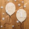 Baby Wooden Balloon Milestone Cards Exquisite Workmanship 1Set Newborn Shooting Props for Baby Growth Memory Keeping