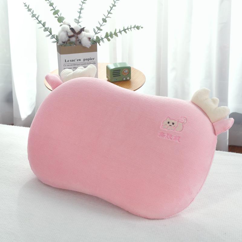 2024 New Cute Spa Sleeping Bouncy Memory Foam Skin-Friendly Velvet Embroidery Flower Cat Belly Pillow Memory Pillow
