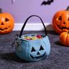 Halloween Bowknot Pumpkin Candy Bucket Waterproof Non-Toxic Trick Or Treat Storage Handbag for Toddlers Halloween Activities
