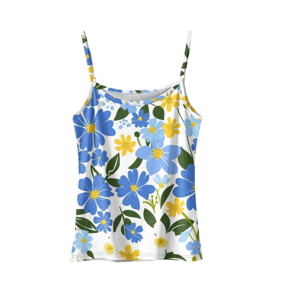 Women's Low-necked Sleeveless Vest U-neck T-shirt Suspenders
