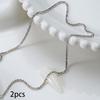 2 pieces of artificial pearl chain nail accessories Y2K metal DIY nail accessories, short nails French tips