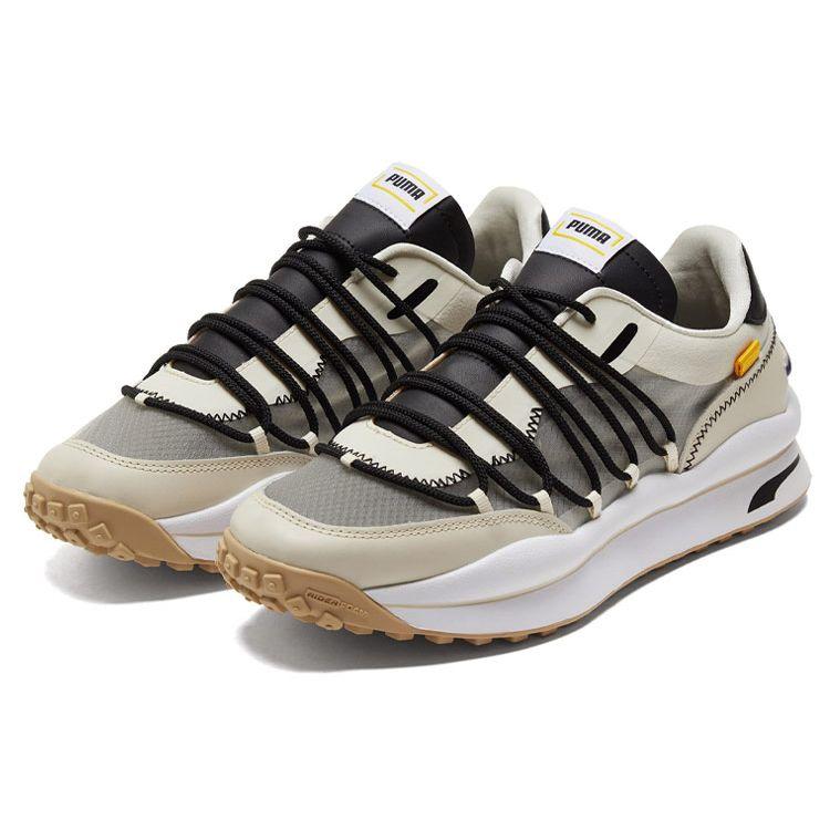 Puma Lace Rider T Lightweight Comfortable Shock Absorbing Non-Slip Breathable Low-Top Casual Running Shoes Unisex Sneaker White Black 382329-02