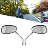 2PCS Motorcycle Rear View Mirror Electroplated Rust Proof Clear Surface Handlebar Rear View Side Mirror for Motorbike