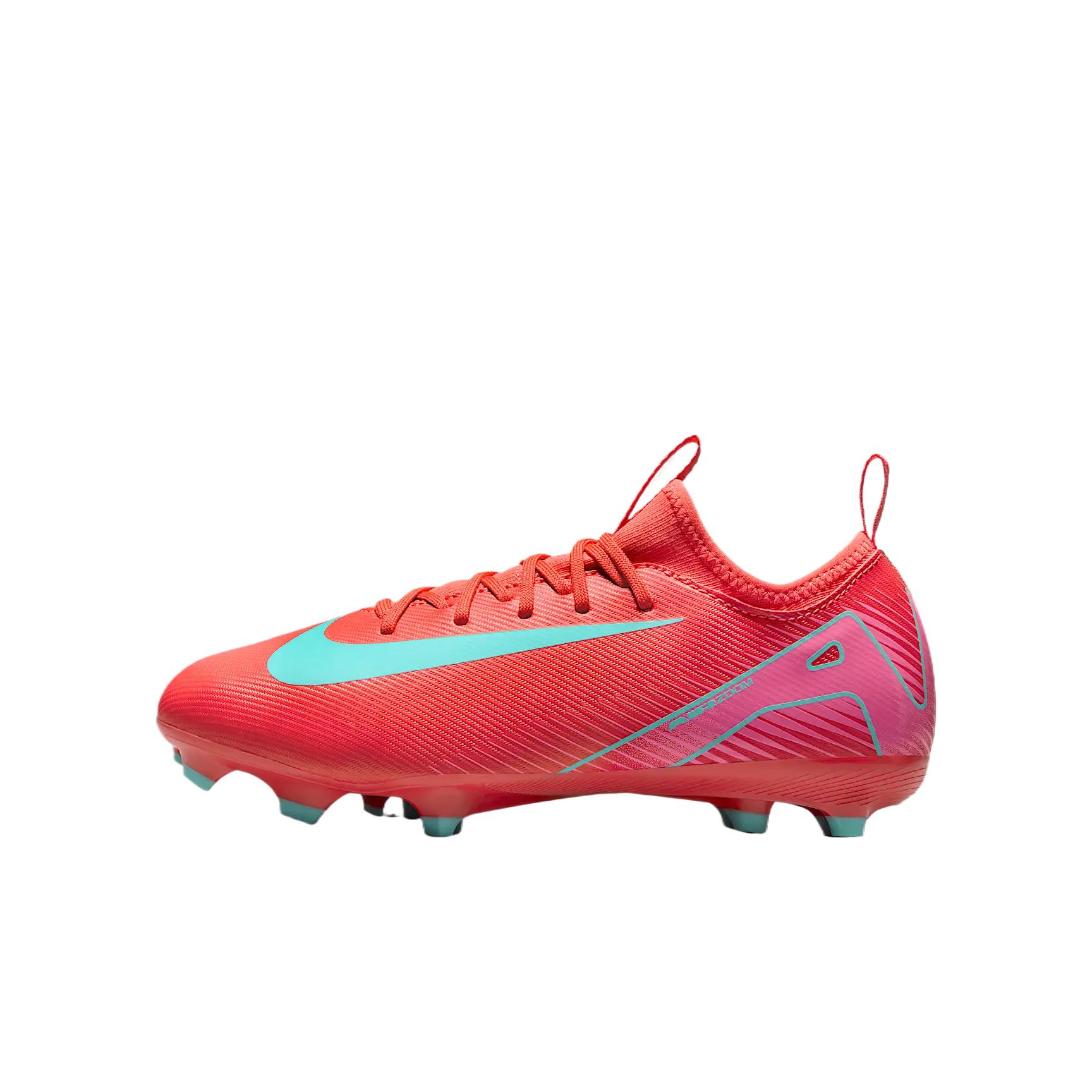 

Nike Zoom Mercurial Vapor 16 Academy MG GS Mad Energy Pack Kids Sneakers Red Ember-Glow Aurora-Green FQ8392-800 38.5
