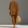 Ladies' Color Casual Lazy Loose Shirt Set