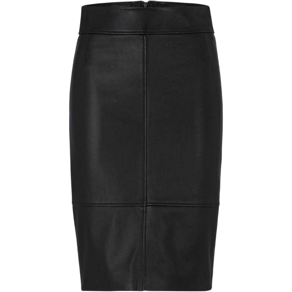BOSS Damen Selrita5 Leder Schlanker Bleistiftrock