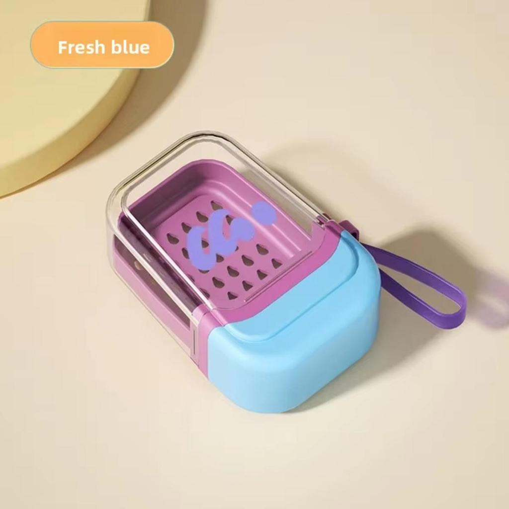 Soap Holder Travel Case Portable Soap Box Draining Dish With Lanyard  Compact Tray For Shower Outdoor Camping