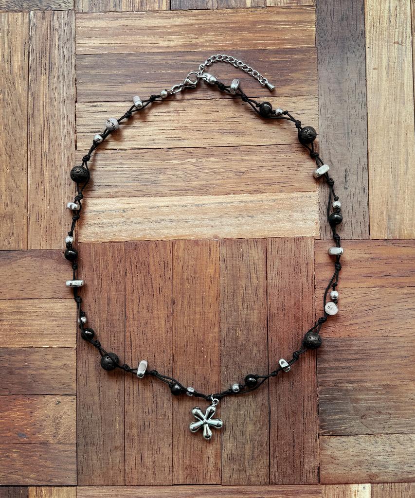Rubati Black Jasmine Surgical Steel Necklace