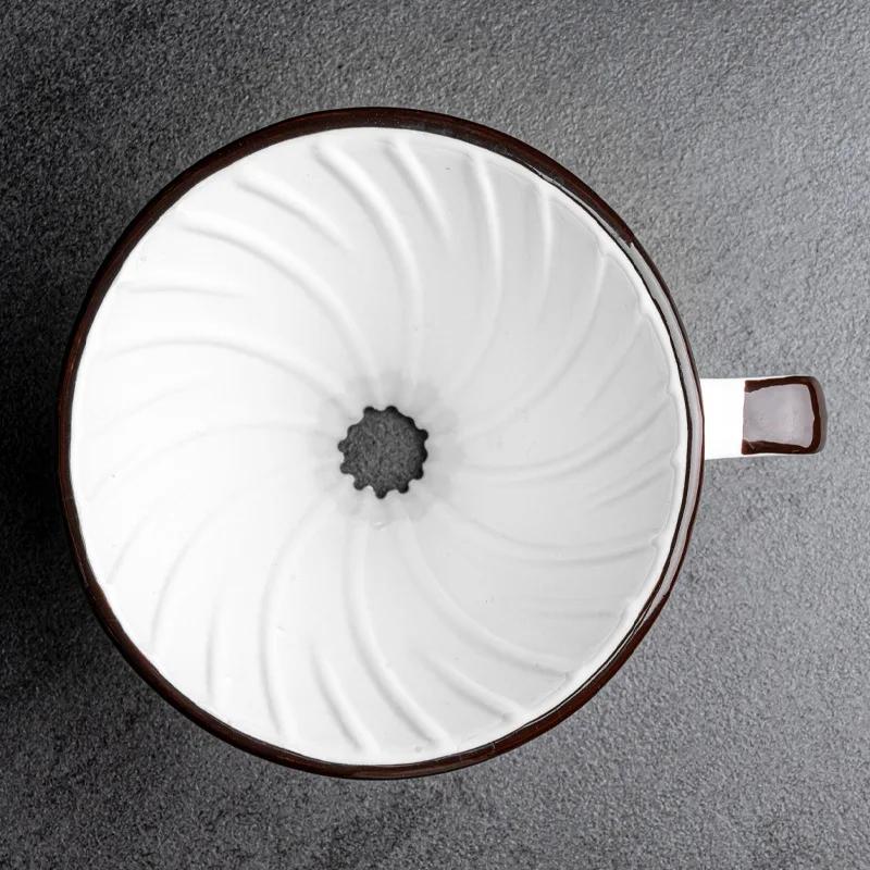 Set Blue and White Porcelain Painted Ceramic Coffee Filter Cup Creative Filter Paper Drip Filtering Home  Hand Made Cup