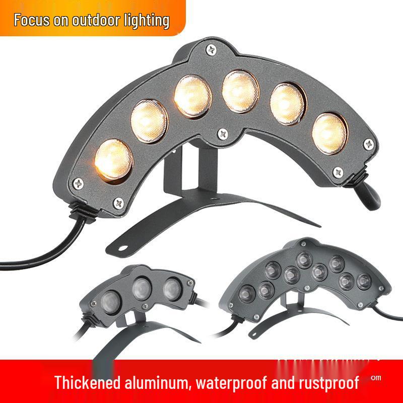 Ancient Temple Pavilion Waterproof Outdoor Tile Lamp 6W2