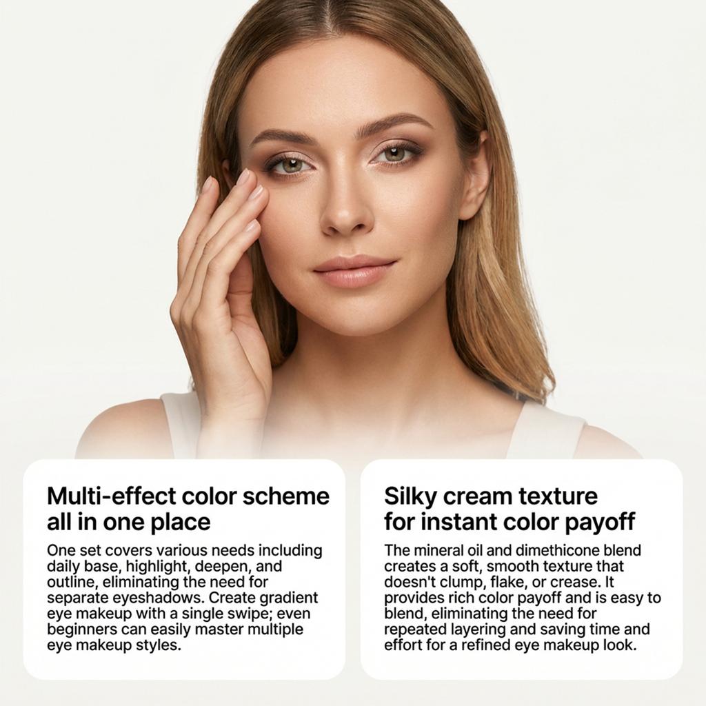 Multi-effect Eyeshadow Stick Set Lightweight, Smooth, Long-Wearing, Soft And Smooth, Lustrous Finish Perfect