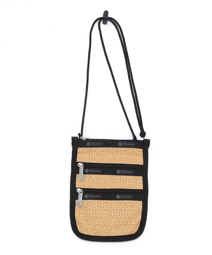

Офіційна сумка через плече RAFFIA 3 ZIP Перероблена чорна рафія [LeSportsac] XBODY/1407 Жіноча