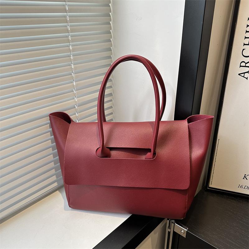 Big bag women's bag 2025 autumn new trendy Korean version large capacity niche handbag retro commuter tote bag