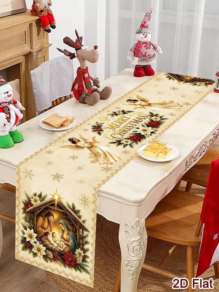 Table track 35x180 cm polyester anti-slip coating multi-colored