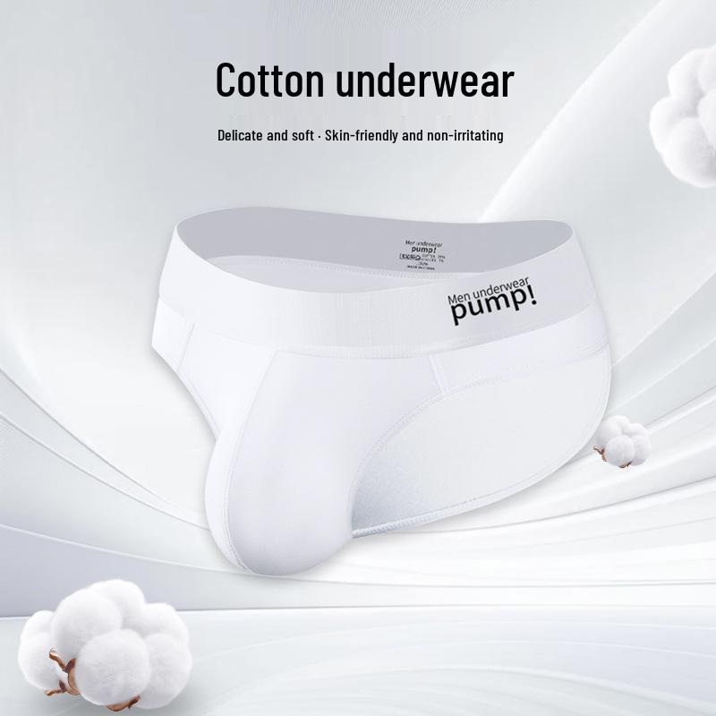 Großformat Herren Baumwolle Nahtlose Hipster Slips mit Atmungsaktiver U-Tasche, Europäischer Amerikanischer Stil