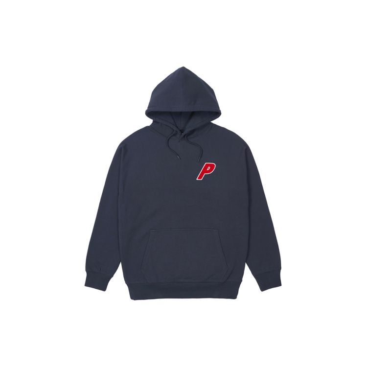 Palace Tri-Chenille Hoodie With Back Triangle Logo Men Hoodie Navy PAL-FW21-307