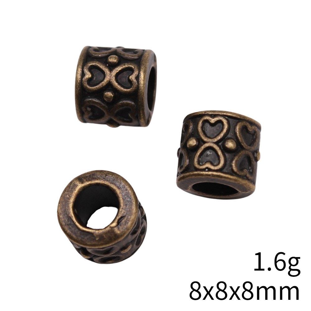 Bead Pendant Jewelry Findings Big Hole Beads Loose Spacer Accessories Parts Beads For Making Bracelets Women's Accessories