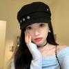 Flat Top Octagonal Cap Vintage Newsboy Hats Casual Star Hole Berets  Girls