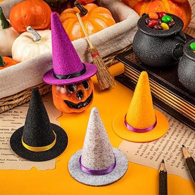 12 Stück Hüte Filzstoff Weich Halloween Dekorationen Bastelarbeiten Flaschenhülle Geschenke Zubehör