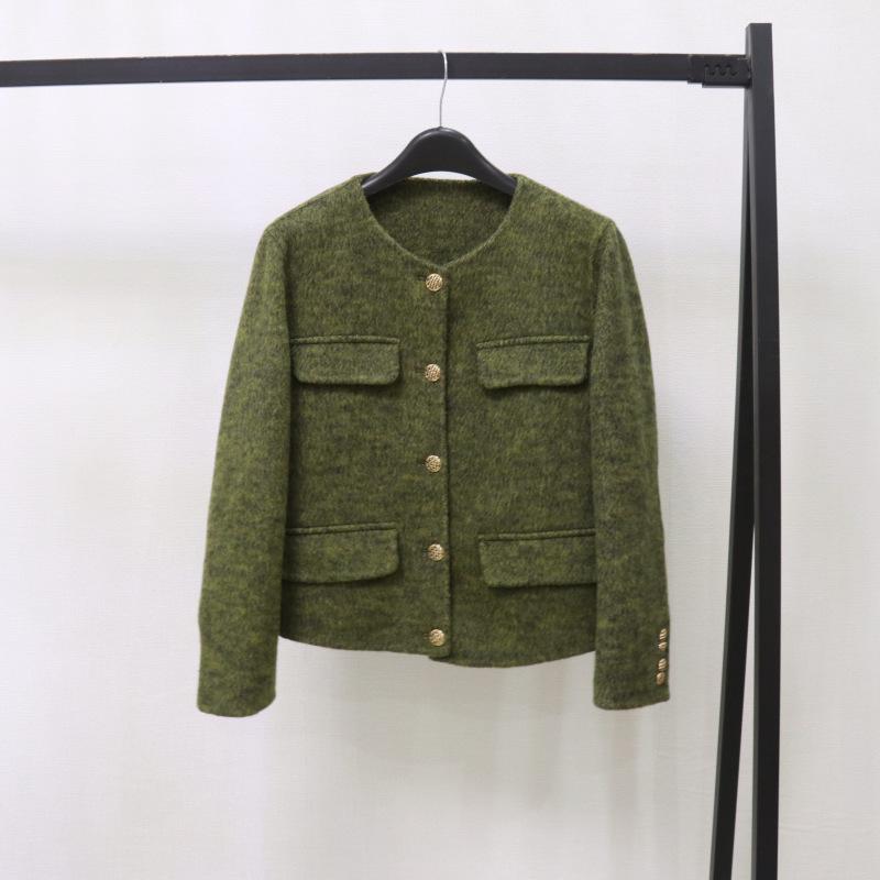 French Style Women's Double-Sided Wool Coat – Petite, Stylish, Versatile Short Jacket