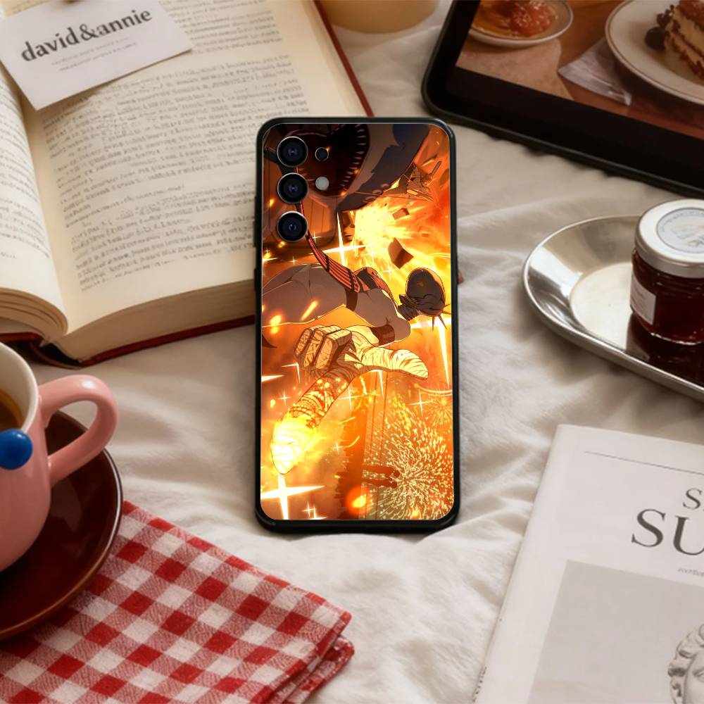 C-Chain-saw Man Reze Phone Case For Samsung S 25,24,23,22,30,21,10,9,Ultra,Plus,Lite,FE,4,5 G Soft Black Case