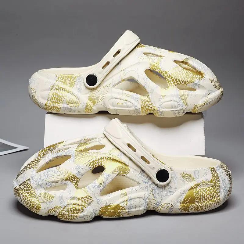 

Fashion Men s Shoe Hole Platform Beach Low Price Slides Designer Luxury Casual Original Cheap Shoes Liquidation Pvc Adult Male Slipper 45